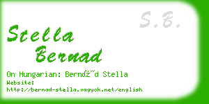 stella bernad business card
